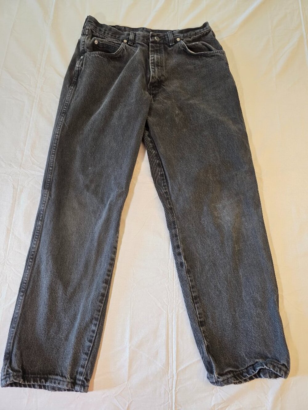 Wrangler Jeans Men's 34x30 Black Straight Fit Denim